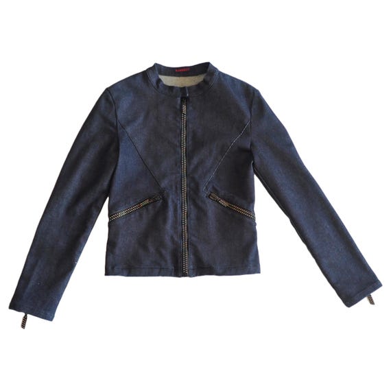 Buy Katharine Hamnett - 2000s Archive Dark Denim Jacket With Large
