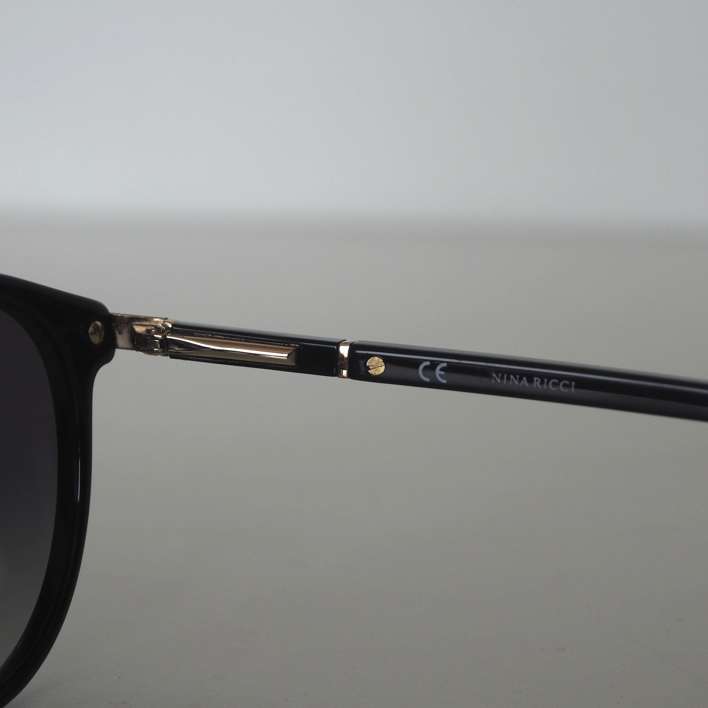 Nina Ricci black classy sunglasses- dark- non polarized nr1035k 57mm Nina Ricci Black Plastic Frame Sunglasses for Women for sale  main image 3