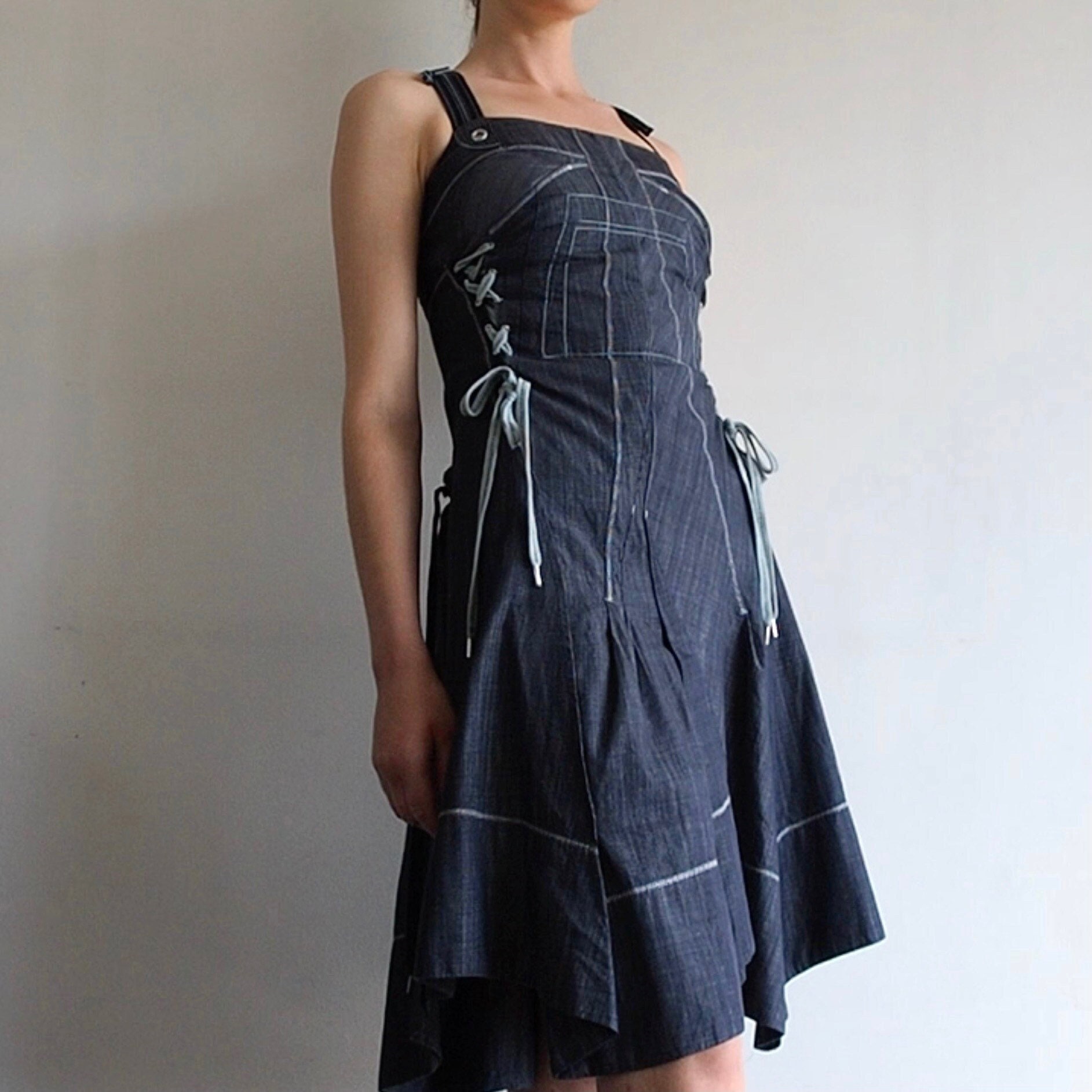 MARITHÉ + FRANÇOIS GIRBAUD - Dark Denim Midi Dress With