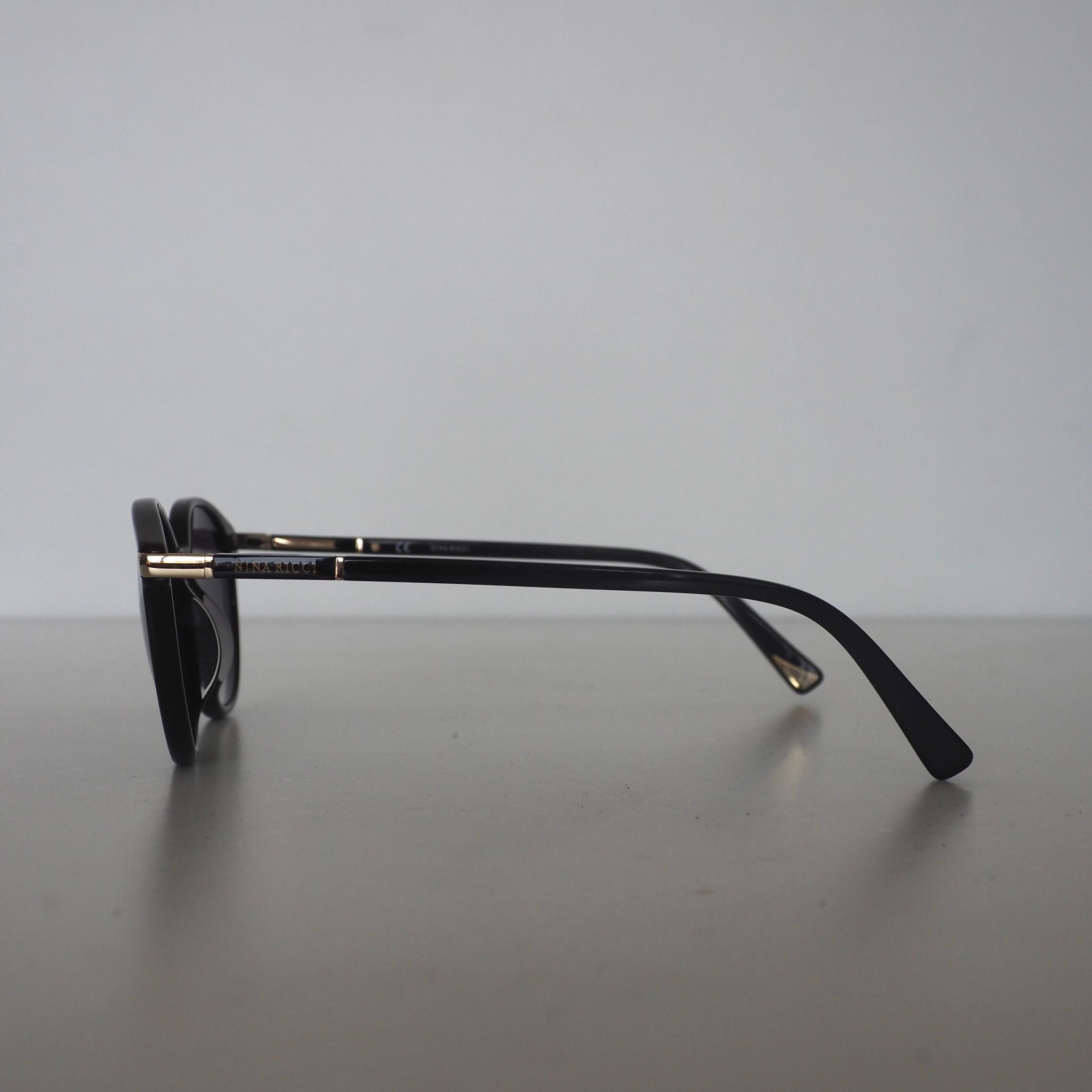 Nina Ricci black classy sunglasses- dark- non polarized nr1035k 57mm Nina Ricci Black Plastic Frame Sunglasses for Women for sale  main image 4