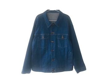 RUE BLANCHE - Chaqueta vaquera azul con cuello relajado
