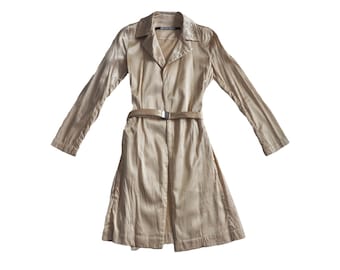 DIRK BIKKEMBERG - Champagne gouden Trenchcoat zeldzame Archive