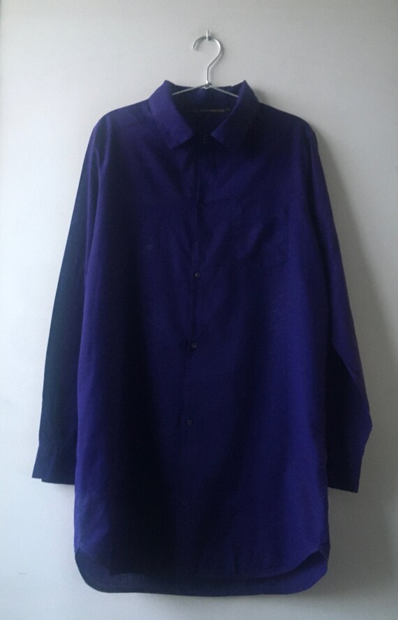 LA FEE MARABOUTEE - Purple Indigo Collared Shirt /