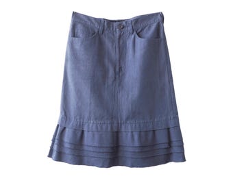COMME des GARÇONS-tricot - Archive Dark Lavender midi-rok met ruches
