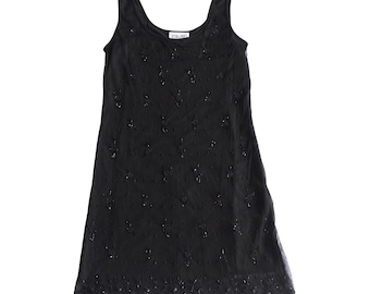 La Perla - Sequin Floral Black Mini Dress