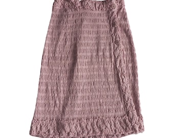 Issey Miyake - Gonna midi rosa micro plissettata da archivio