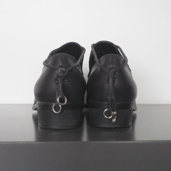 YOHJI YAMAMOTO + NOIR - Black Leather Loafers wit… - image 5