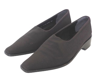 Robert Clergerie - Archive donkerbruine slip-on loafer met lage hakken