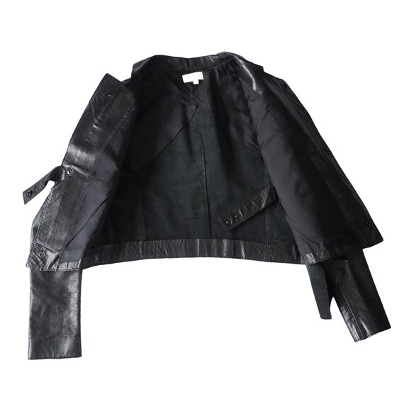 HELMUT LANG - Archive Black Asymmetrical Layered Leat… - Gem