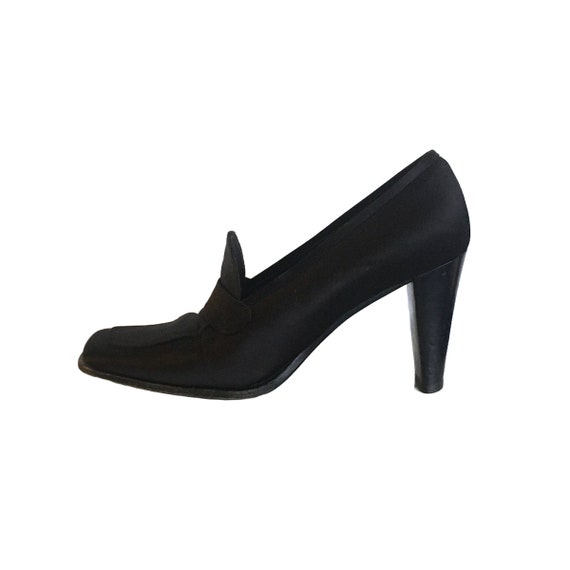 Escarpins Vintage Carel Noirs - Taille 35 - Talons Hauts En Cuir - Occasion Bon état