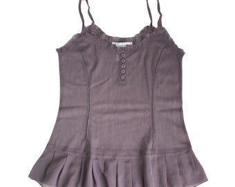 Wat is het beste van de Soleil? - Lavendel top van mesh met ruchedetails