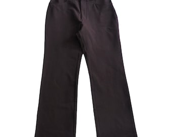 Issey Miyake - Archive brown straight leg cropped trousers