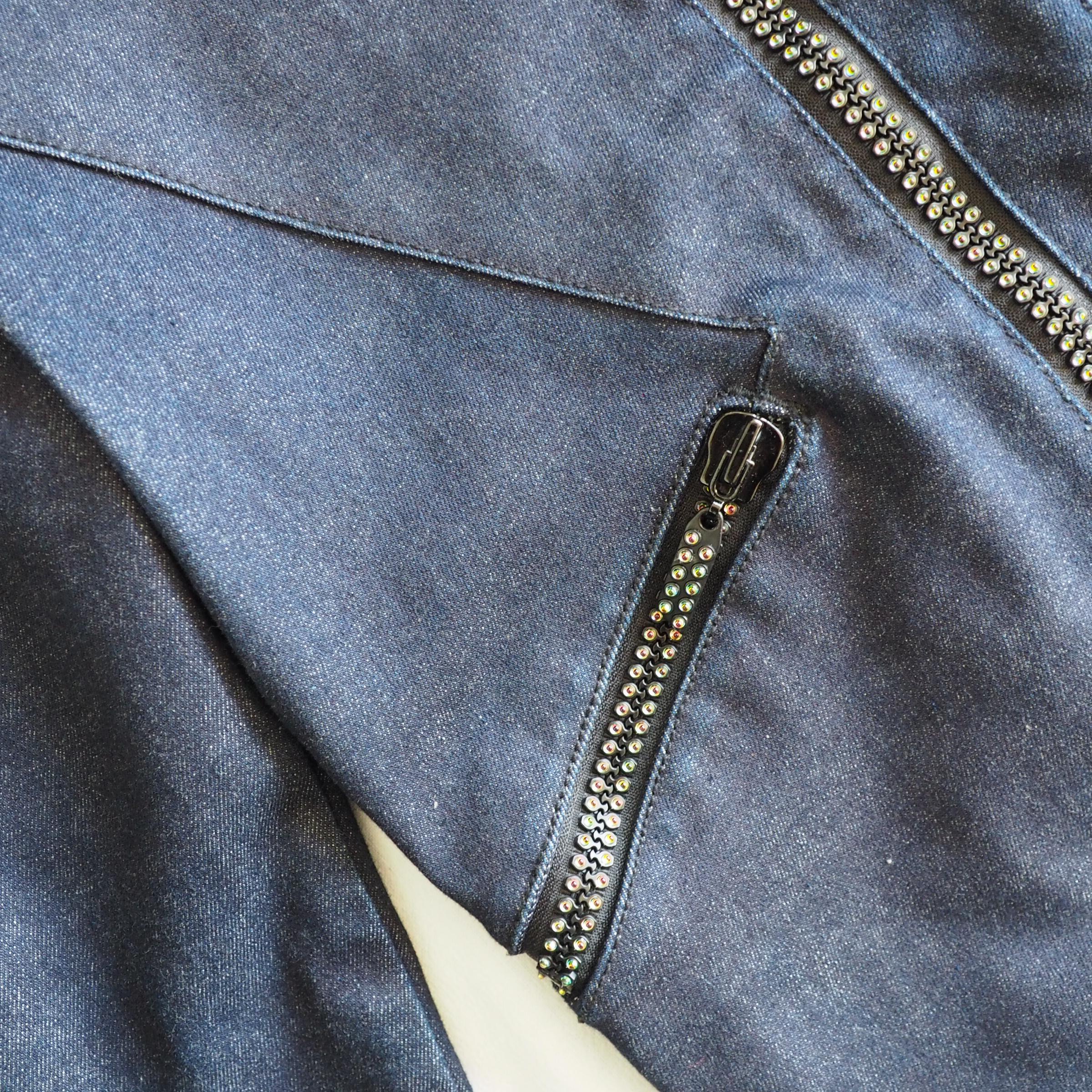 Katharine Hamnett - 2000s Archive Dark Denim Jacket With Large 