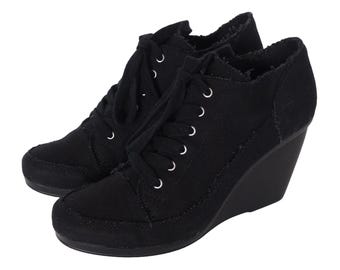 Y's by Yohji Yamamoto - Archive Black Canvas Platforms