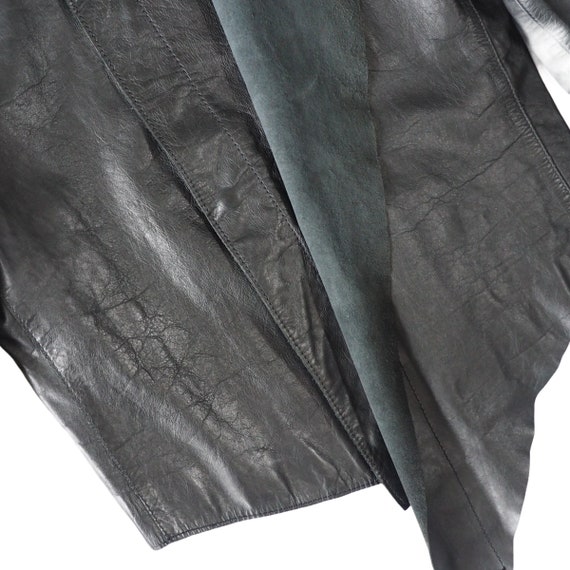 HELMUT LANG - Archive Black Asymmetrical Layered Leat… - Gem