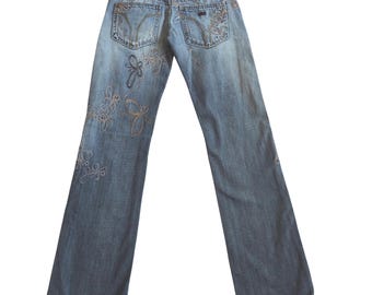 Miss Sixty - 2000 Archive Embroidered Butterfly Low Waist