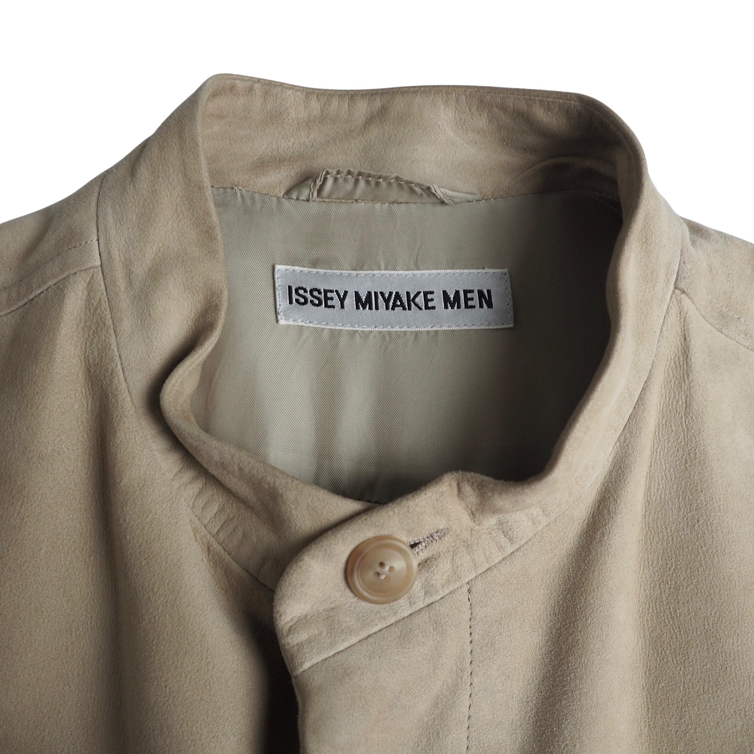Issey Miyake Men - Rare Archive Collarless Suede Lamb Leather 
