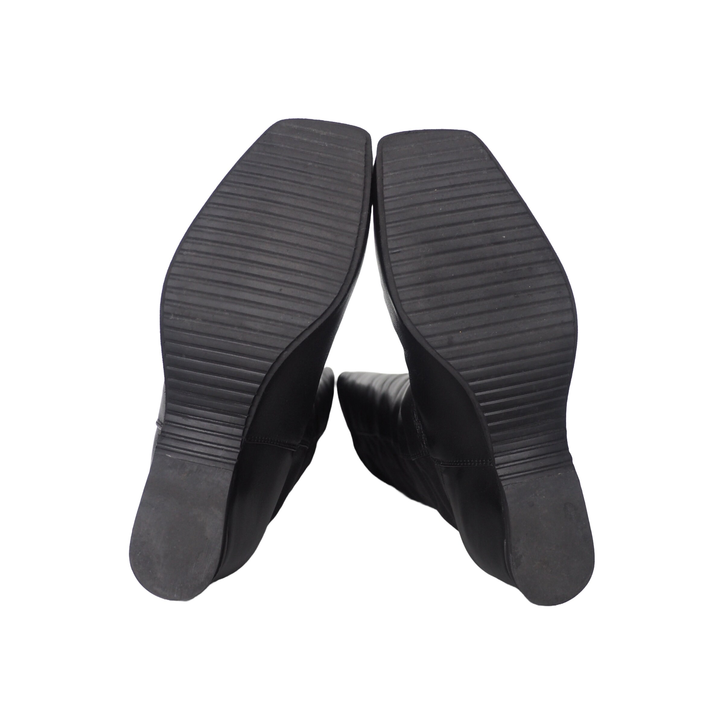 ISSEY MIYAKE - Rare Archive Knee High Black Platforms Square