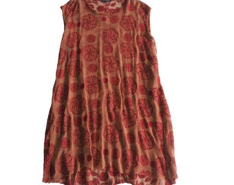 Ann Demeulemeester - Archive Embroidered Silk Red Dress