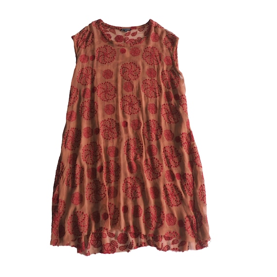 Ann Demeulemeester, Ann Demeulemeester - Archive Embroidered Silk Red Dress
