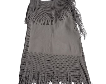 Issey Miyake - Falda modular gris Apoc Archive