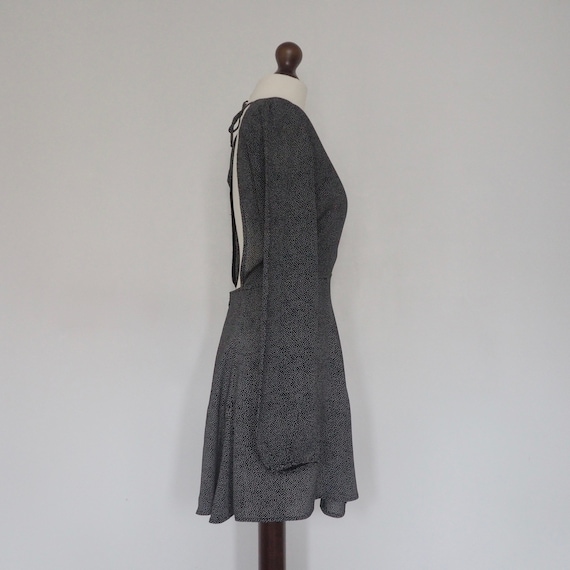 REFORMATION - Mini Polka Dots Puffy Sleeve / Open Back Dress