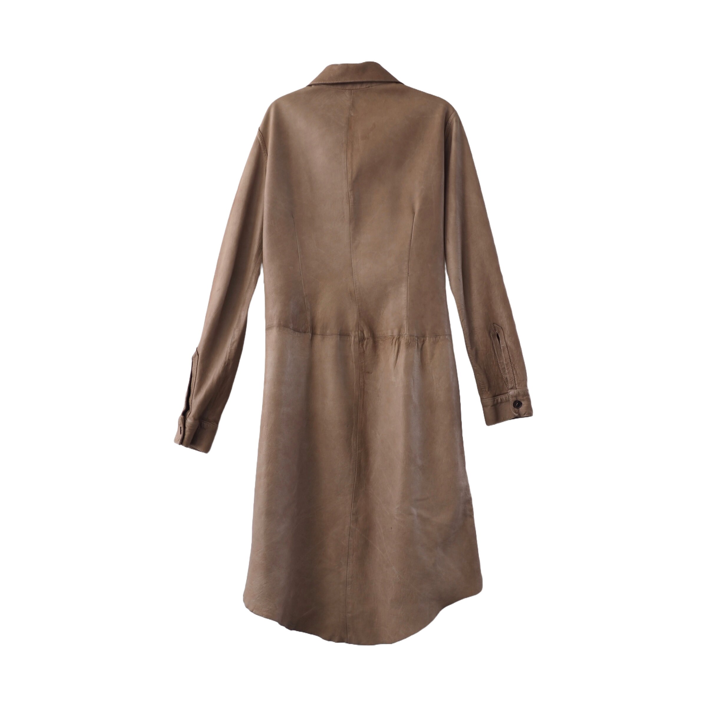 COLLECTION PRIVÉE? - Archive Second Skin Nude Long Leather Jacket 