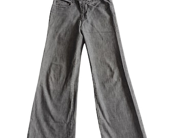 ZUCCA - Low Waist Grey Large Straight Legs Jeans