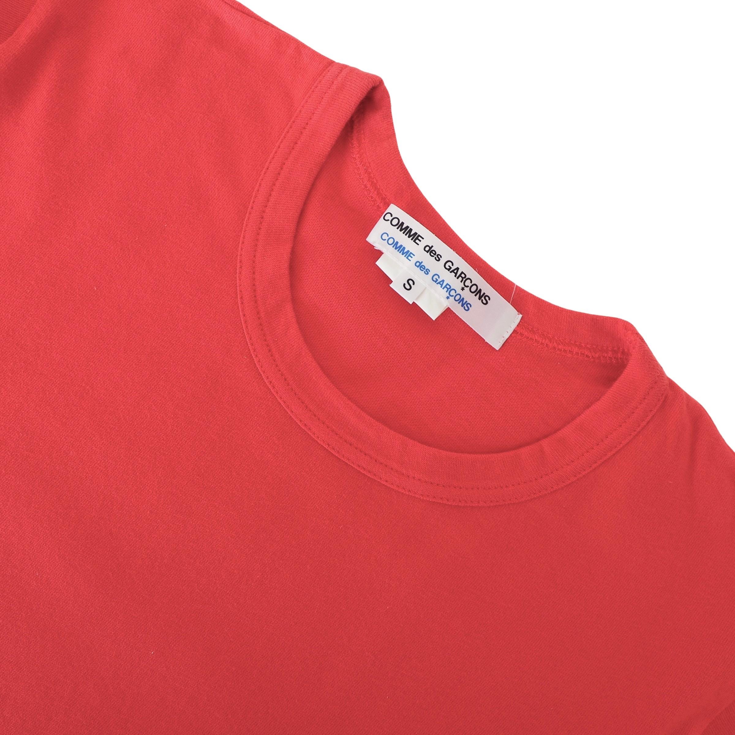 トップス Comme des Garcons HOMME T-shirt archive Comme Des Garçons - Archive Red Orange T-shirt - Etsy UK