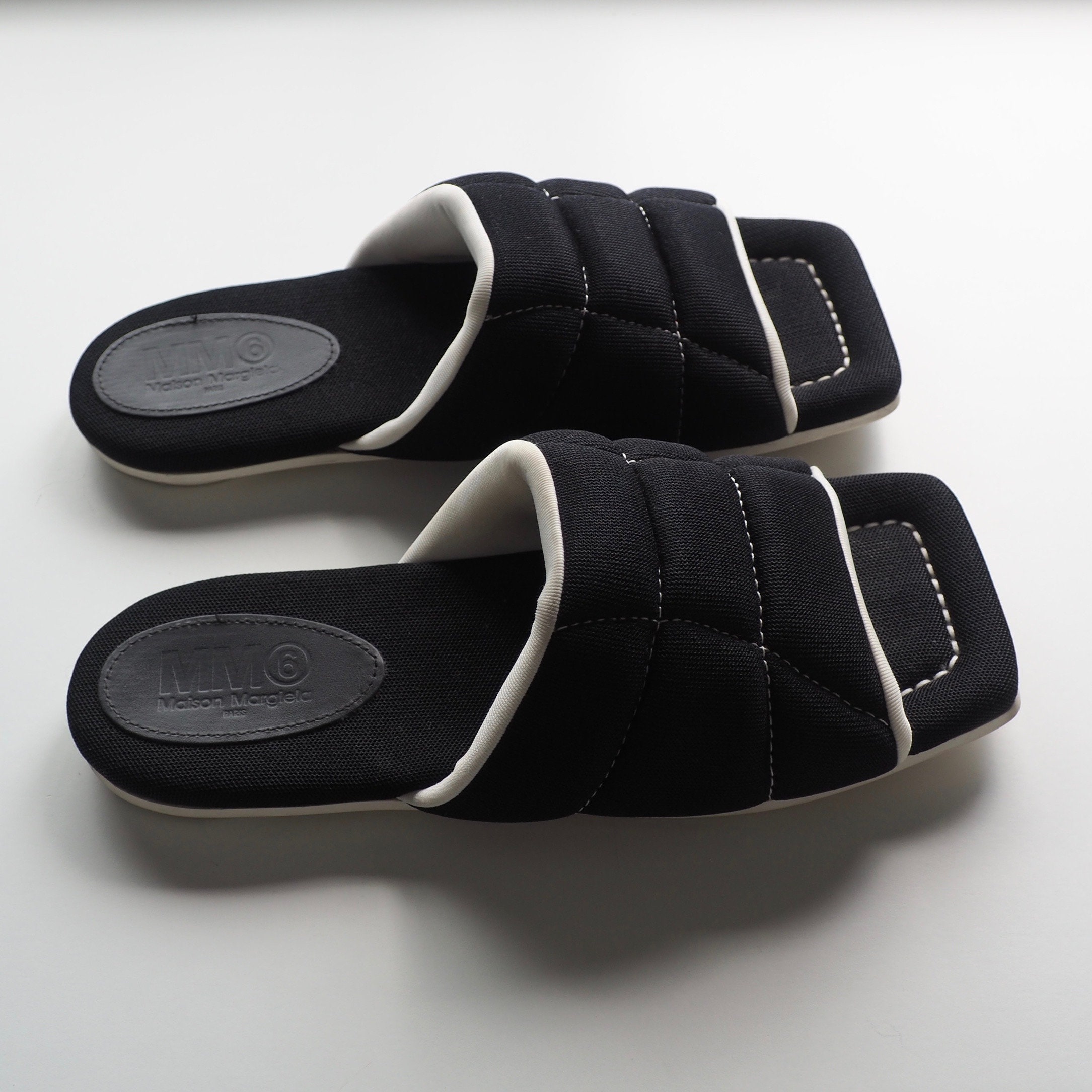 Martin Margiela Unisex MM6 Black Leather Platform Sandals EU 41/US 8 MM6 Maison Margiela Platform Sandals - Black|S59WP0206P6383T8013 main image 2