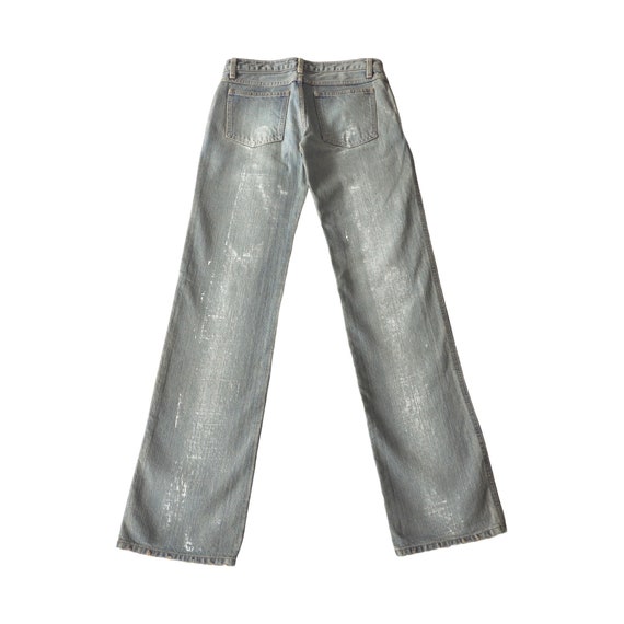 RESTIR Japanese Brand Archive Grunge Washed Denim With Painted