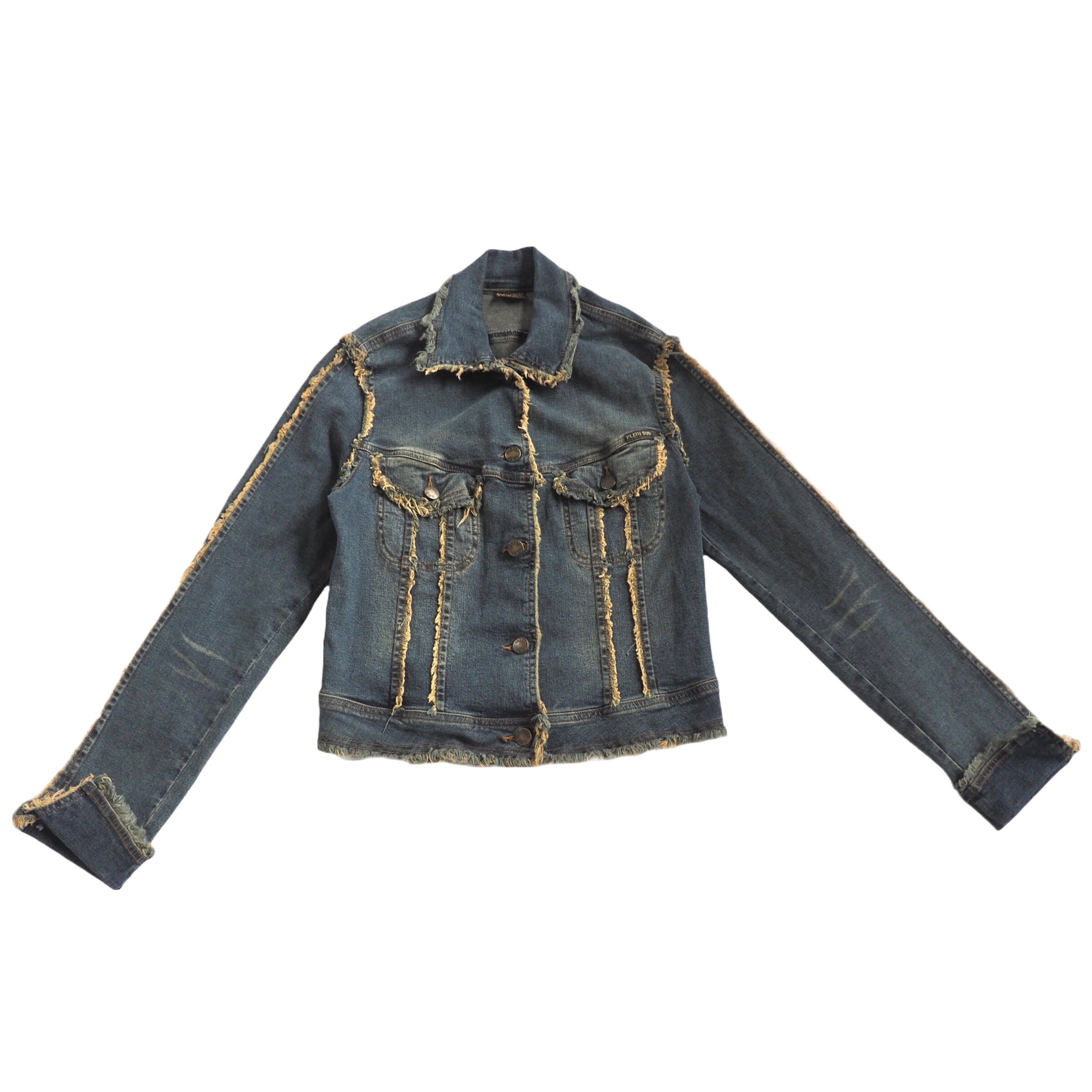 Denim jacket - Denim blue/Black - Men | H&M IN