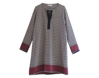 MAMOUCHKA - Túnica estampada oversize con batik sedoso