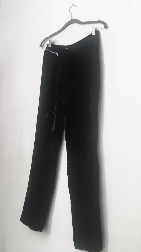 Courrèges Black Velvet Trousers