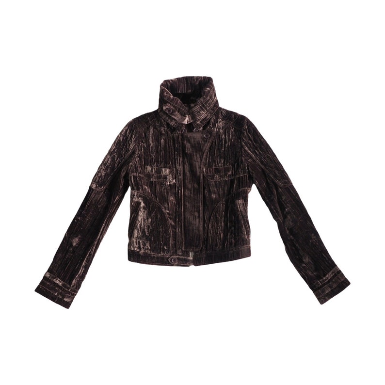 ENCHANTEMENT... ? - Veste en velours de soie froissée avec des détails complexes en taupe irisé image 2