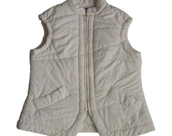 Issey Miyake Hai Sporting Gear - Chaleco acolchado color crema de archivo
