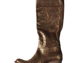 Miu Miu - Archive Gold Cracked Leather Boots - Etsy Miu Miu - Archive Gold Cracked Leather Boots - Etsy