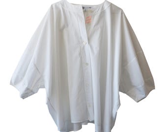Y3 Yohji Yamamoto - wit oversized wit shirt met ballonmouwen Archive