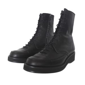 Yohji Yamamoto - Black Leather Lace-up Military Platform Boots - Etsy