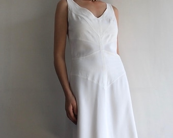 La Perla - witte gebroken witte jurk met opnieuw gedefinieerde details