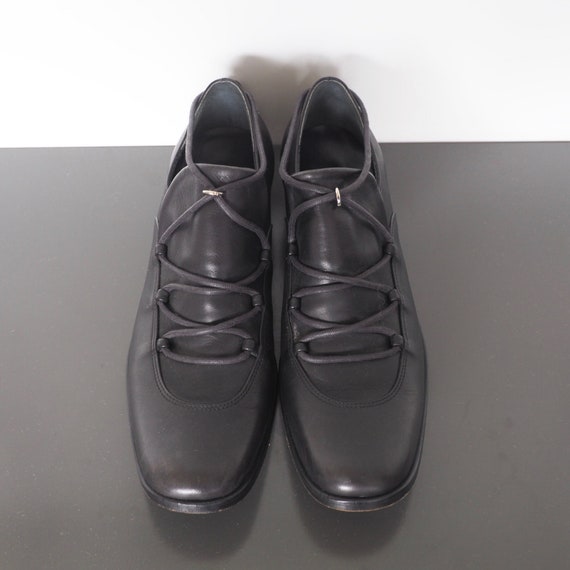 YOHJI YAMAMOTO + NOIR - Black Leather Loafers wit… - image 4