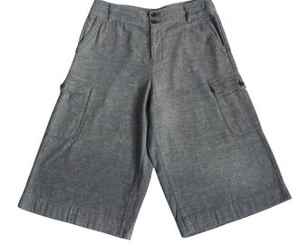 Issey Miyake - Archive Blue Gray Denim Cargo Bermuda