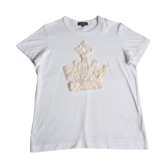 Comme Des Garçons - Archive White Tee With Textured Design - Etsy