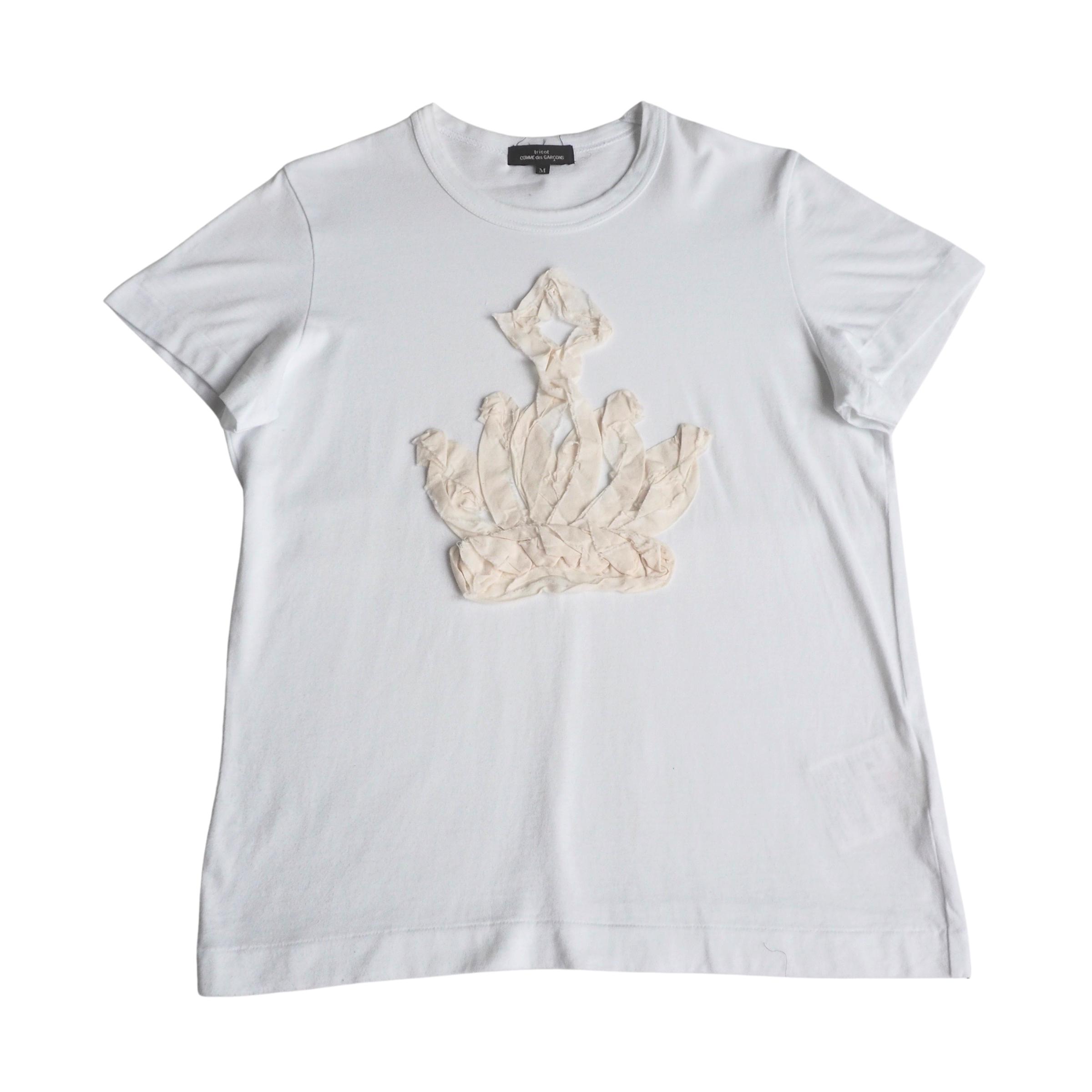 00s【archive】COMME des GARÇONS T-shirt Comme Des Garçons - Archive White Tee With Textured Design - Etsy