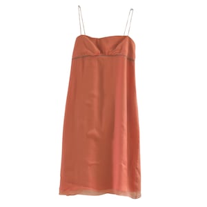 Max Mara - Archive Flowing Slik Dress With Rose Gold Detail