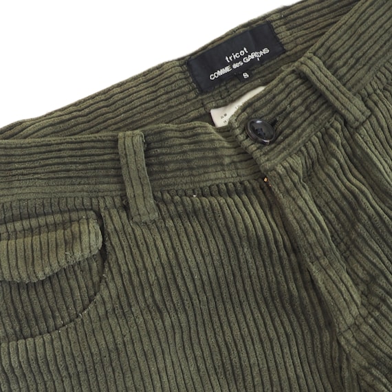 COMME DES GARÇONS - 00's Archive Moss Green Corduroy Cropped