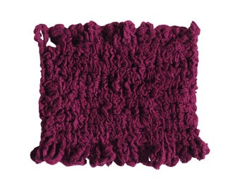 Issey Miyake - gebreide snood paars alpacamix