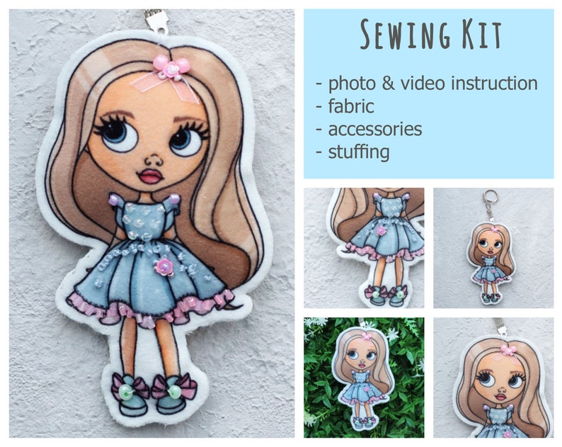 Cloth Doll Blythe Keychain Kit Keychain Cute Fridge Etsy