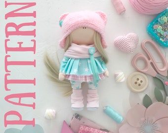 Soft Doll PATTERN PDF PDF Sewing Tutorial,pdf doll pattern pdf doll interior pdf pattern Digital Download