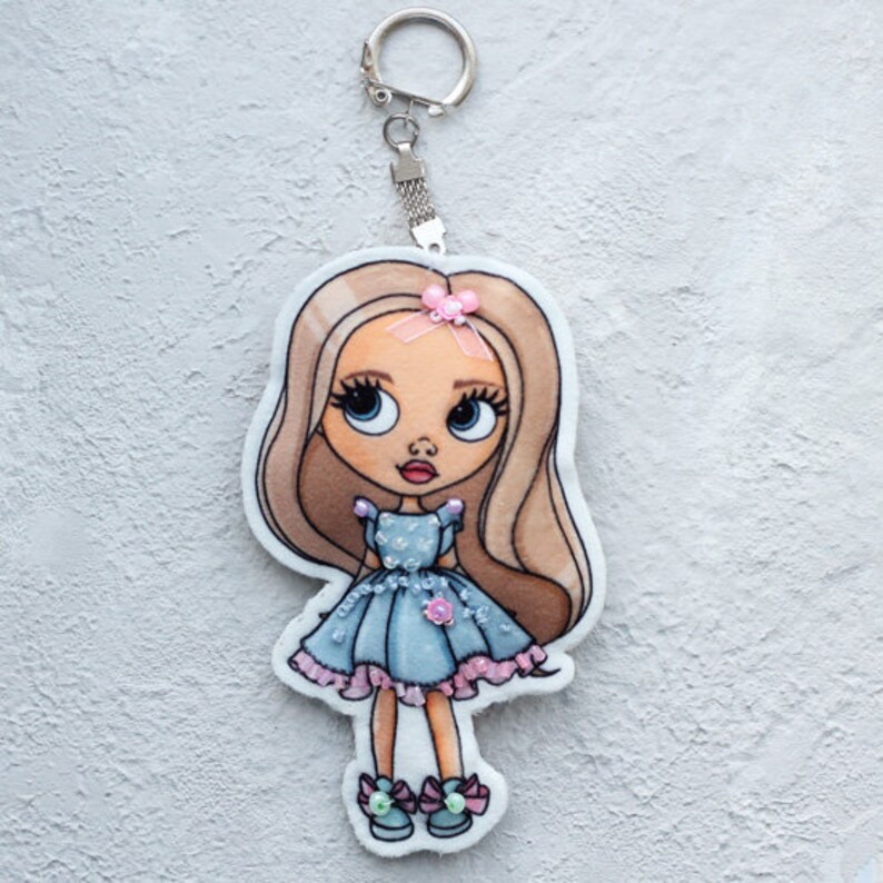 Cloth Doll Blythe Keychain Kit Keychain Cute Fridge Etsy